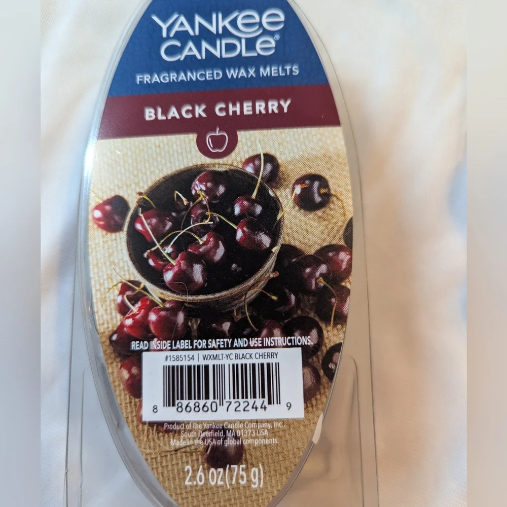 Yankee Candle Wax Melts Set Of 3 Black Cherry Brand New Sealed